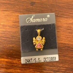 24k gold plate sterling silver angel charm